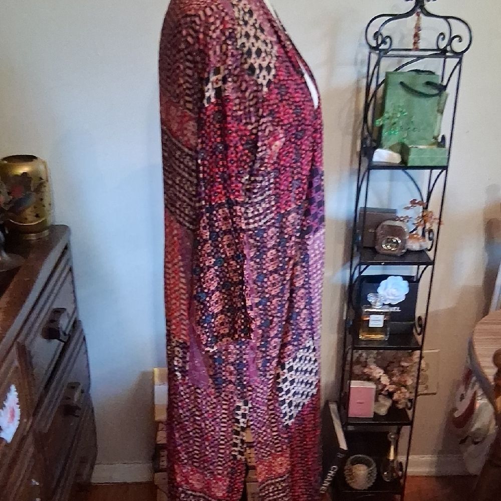 Loft Outlet Multicolor Patchwork Long Kimono M/L - image 5